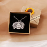 White with box 1necklace & box - You Are My Sunshine Sunflower Necklace - necklace at TFC&H Co.