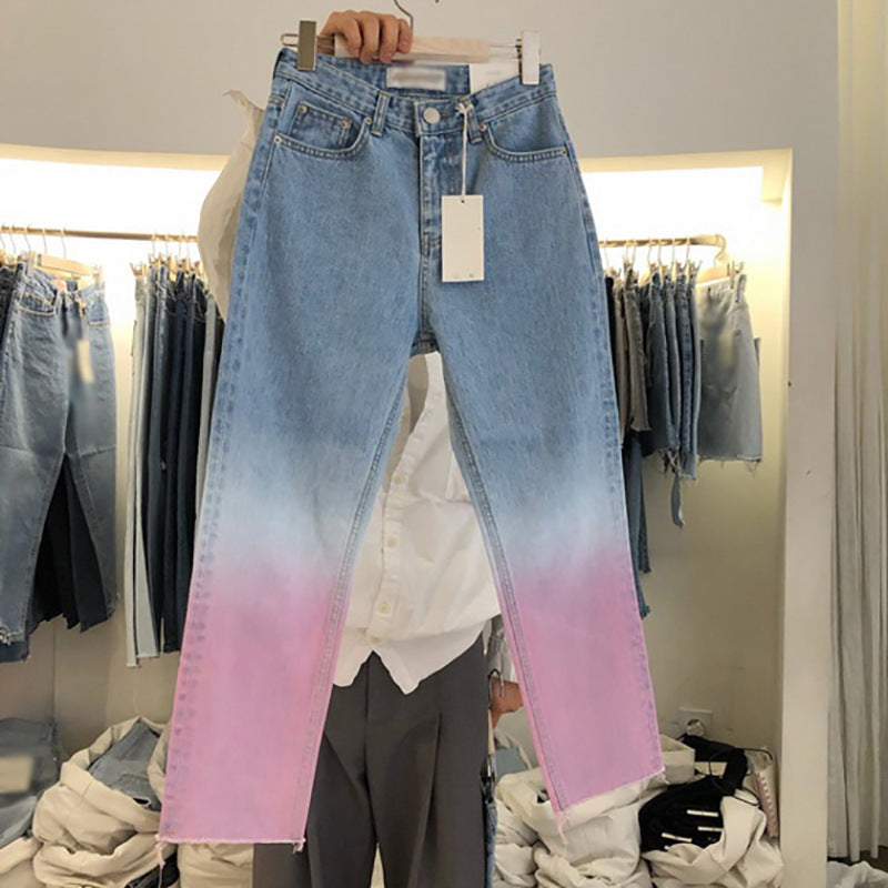 Pink - Gradient Denim Jeans for Women - womens jeans at TFC&H Co.
