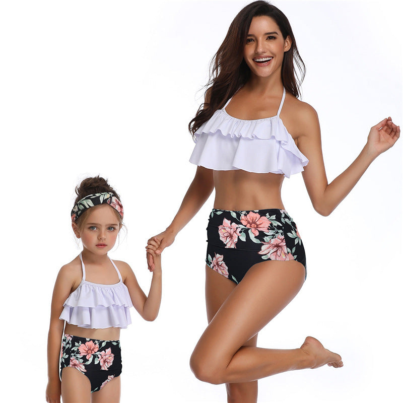 White black - Mommy & Me Bikini Swimsuit - swimsuits at TFC&H Co.