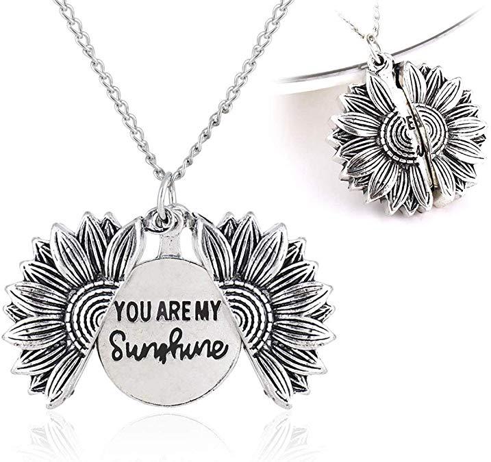 White 1PCS - You Are My Sunshine Sunflower Necklace - necklace at TFC&H Co.