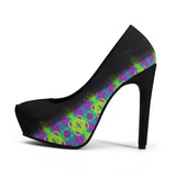 BLACK US5.5 (EU36) - Snake Platform 5 Inch High Heels - womens heels at TFC&H Co.