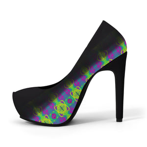 - Snake Platform 5 Inch High Heels - womens heels at TFC&H Co.