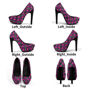 Pink Star Women Platform Pumps 5 Inch High Heels - women's heels at TFC&H Co.