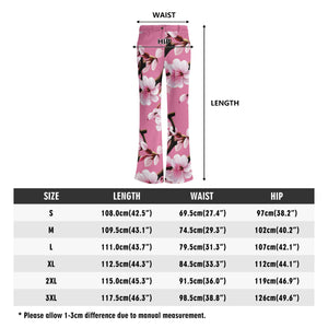 - Cherry Blossom Womens Print Elegant Flare Pants - 3 colors - womens pants at TFC&H Co.