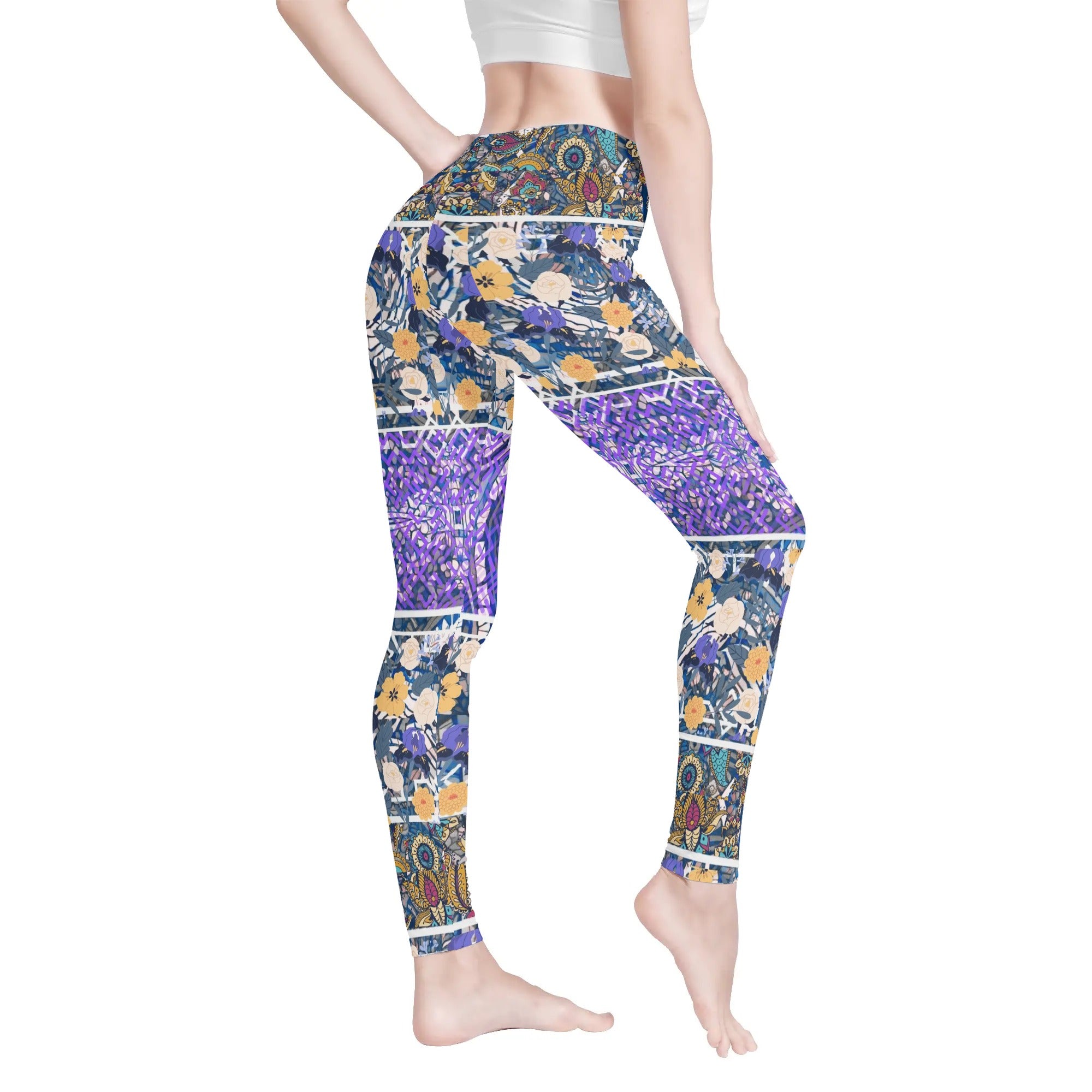 Multi Visual Womens Soft Legging Yoga Pants