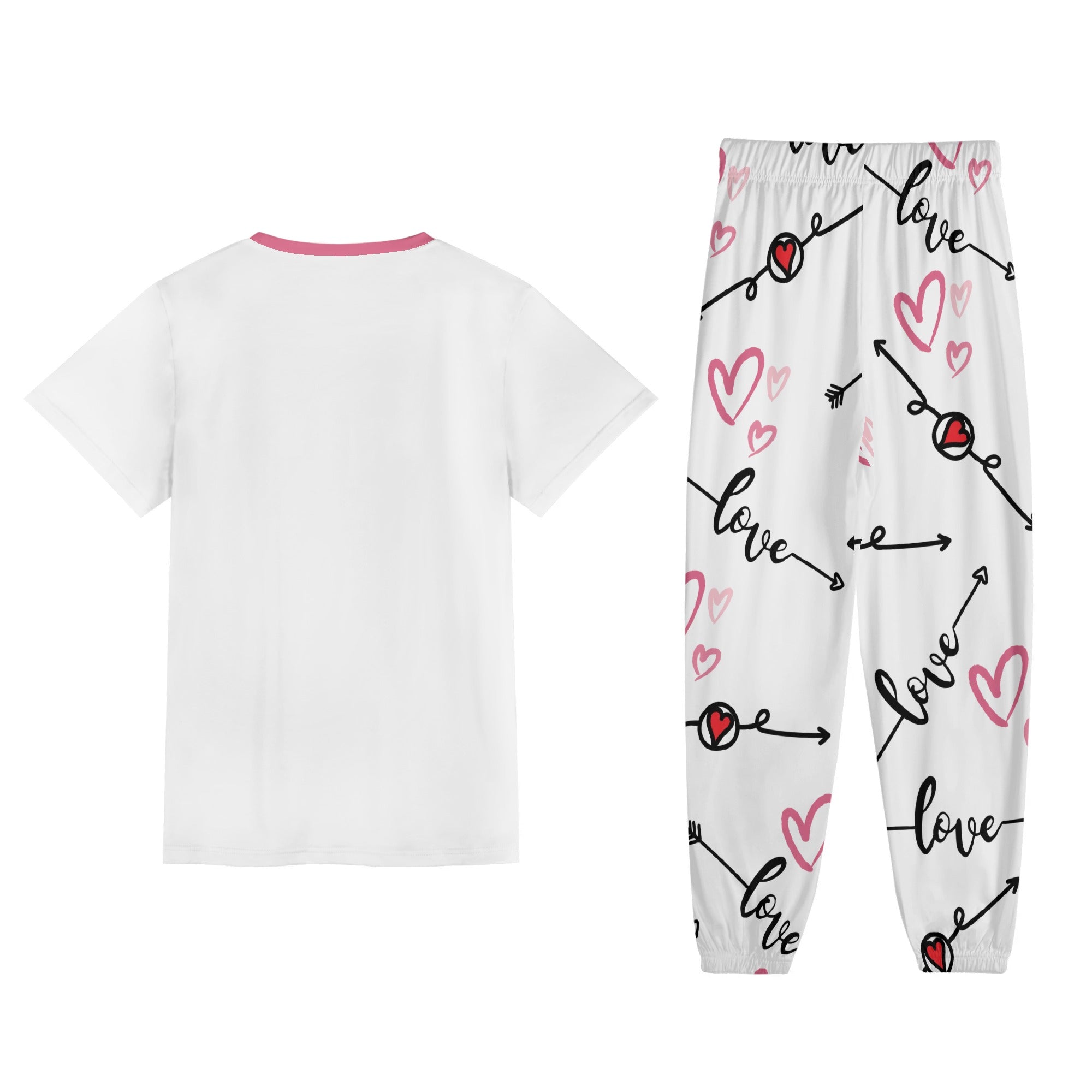 - Love in Motion Womens Short Sleeve Sports Outfit Set - womens pants set at TFC&H Co.