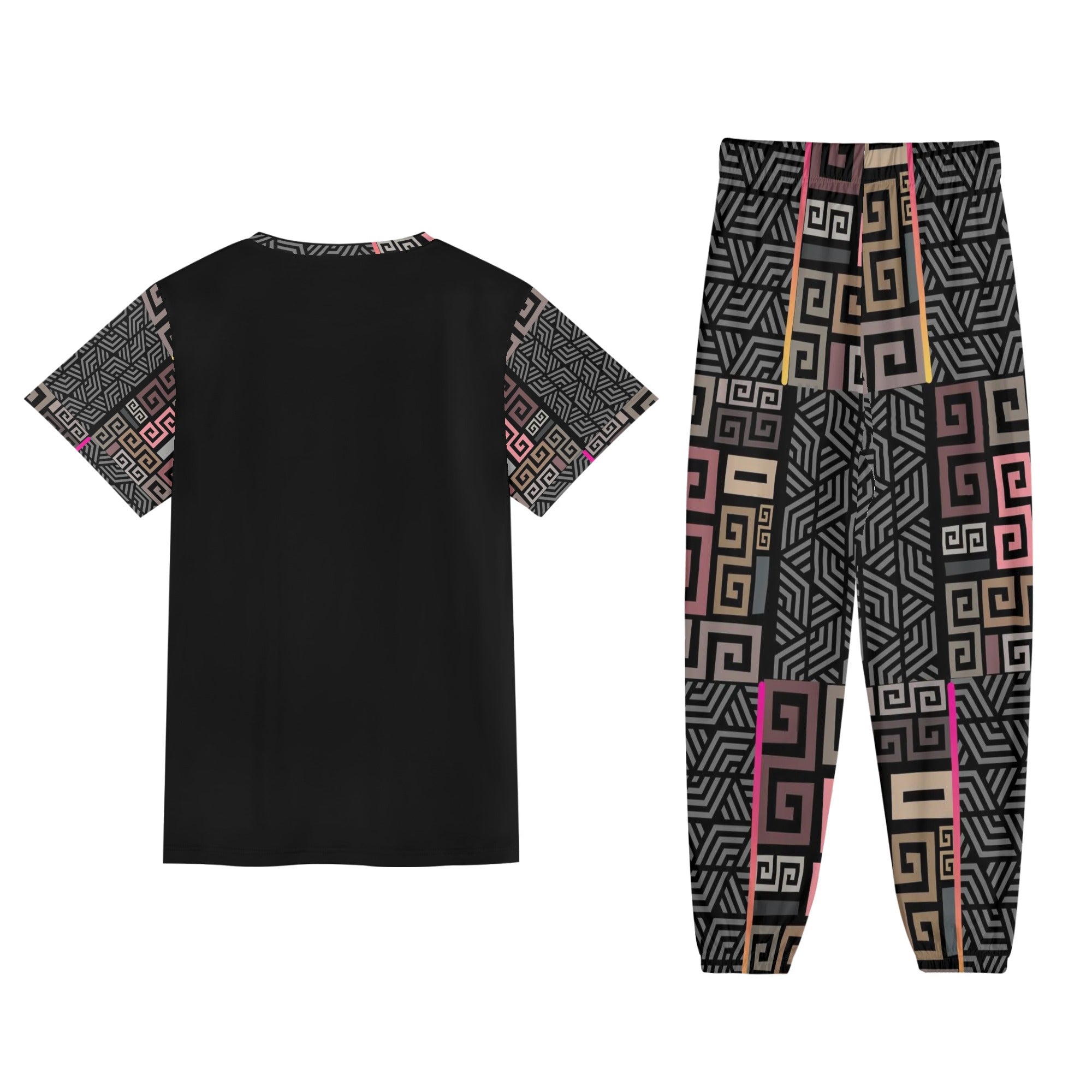 - Squared Short Sleeve Sports Outfit Set - unisex pants set at TFC&H Co.