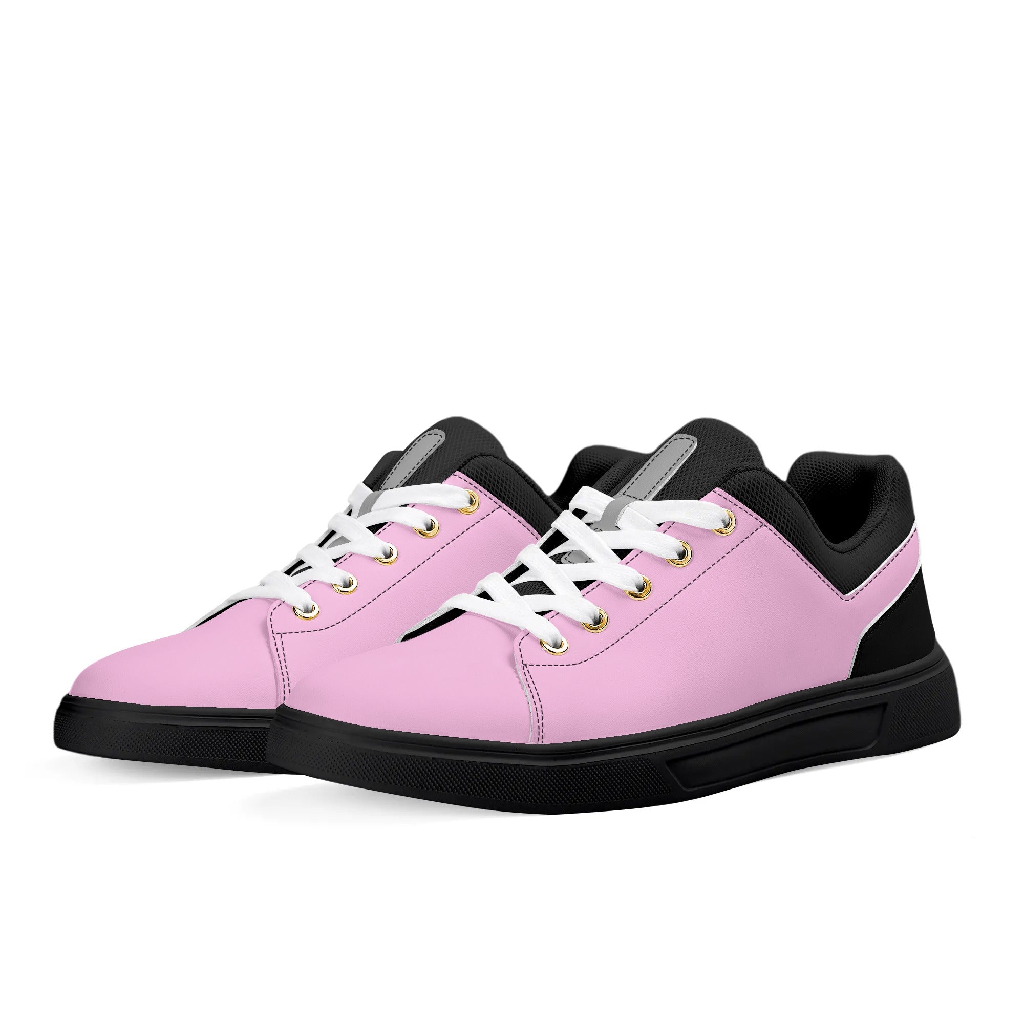 Black - Pink Unisex Lightweight Brand Low Top PU Mesh Skateboard Shoes - unisex sneakers at TFC&H Co.