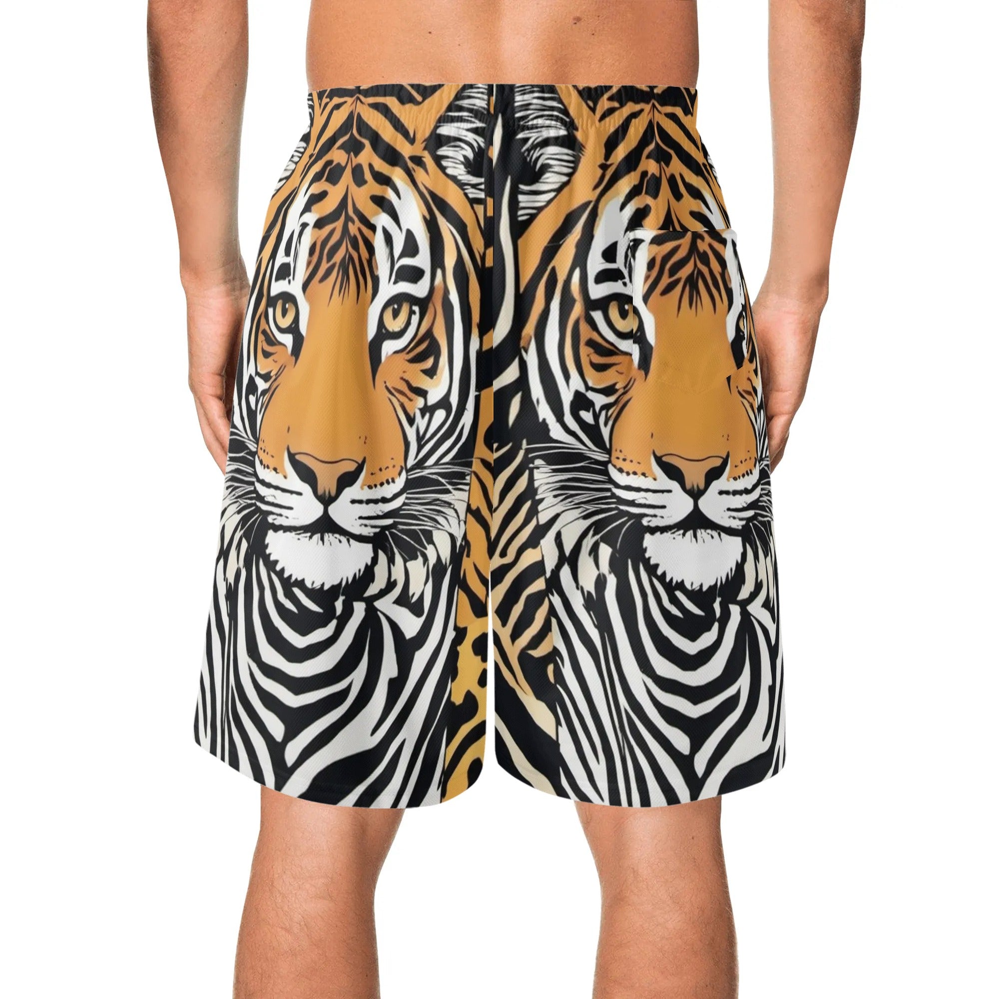 - Animal Face Mens Lightweight Hawaiian Beach Shorts - mens shorts at TFC&H Co.