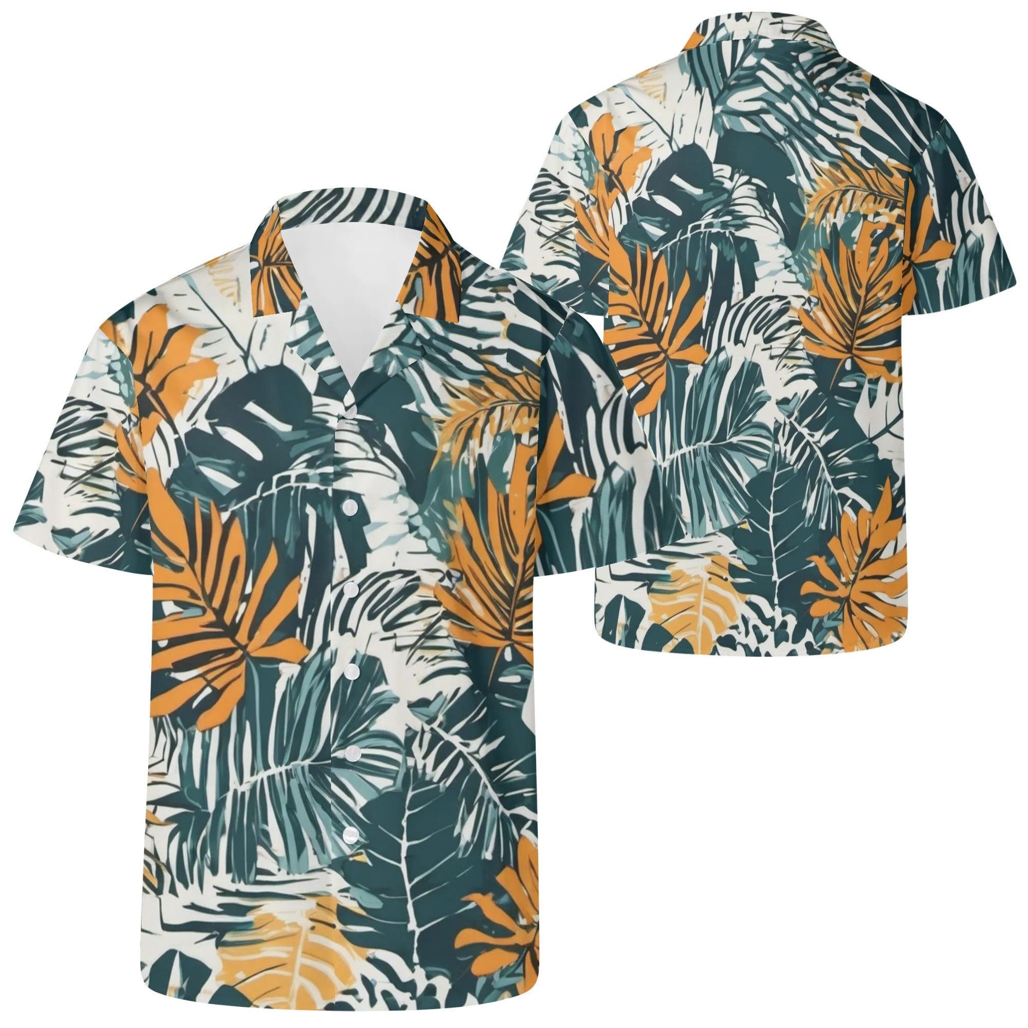 Jungle Voyage Mens Casual Hawaiian Shirt