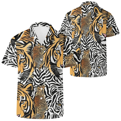 Quadro - Animal Face Mens Casual Hawaiian Shirt|Resort Wear - mens hawaiian shirt at TFC&H Co.