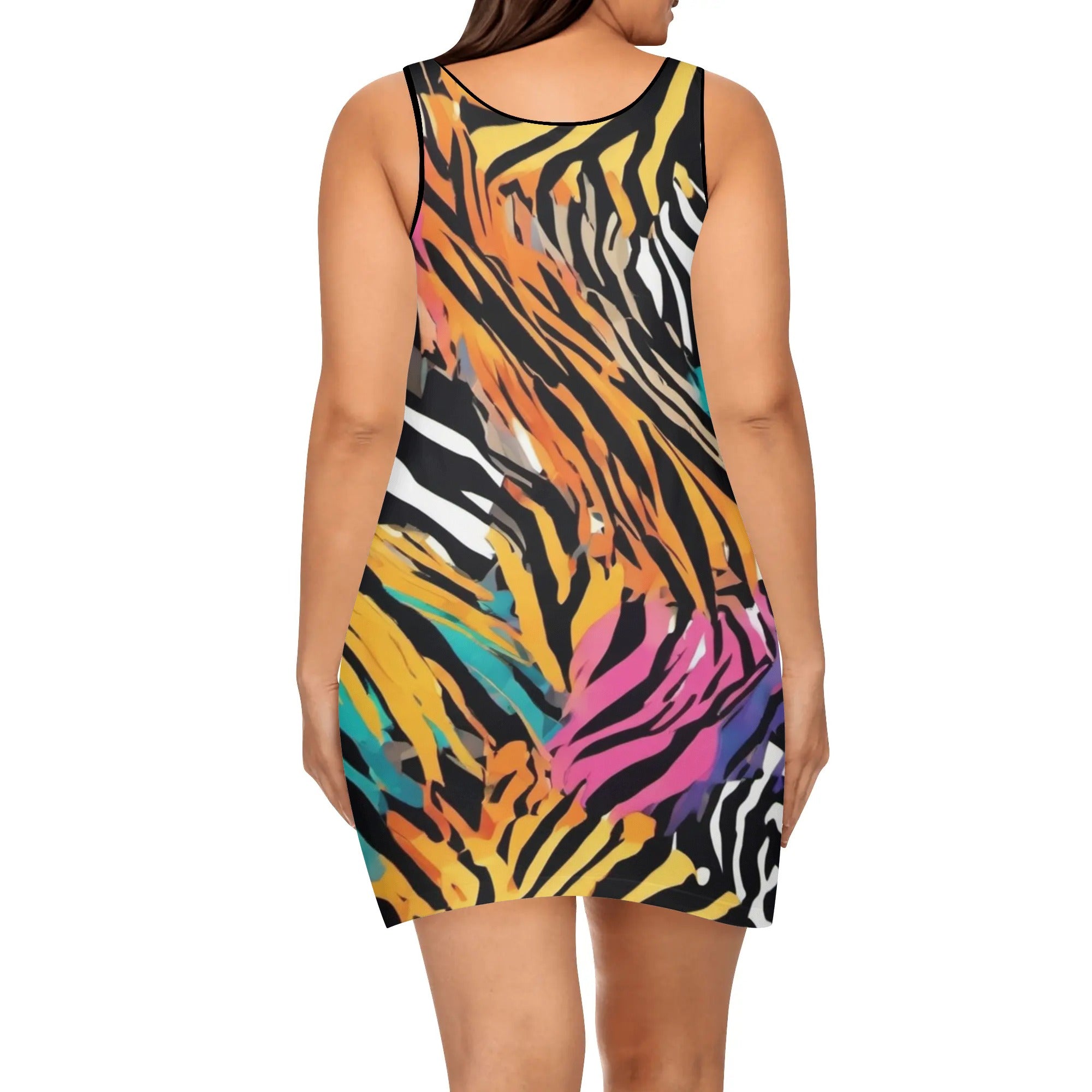 - Animal Wild Womens Elegant Sleeveless Vest Tank Top Dress - womens dress at TFC&H Co.