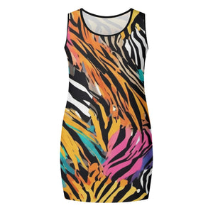 - Animal Wild Womens Elegant Sleeveless Vest Tank Top Dress - womens dress at TFC&H Co.