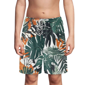 White String 2 - Jungle Voyage Boys Lightweight Beach Shorts - boys beach shorts at TFC&H Co.