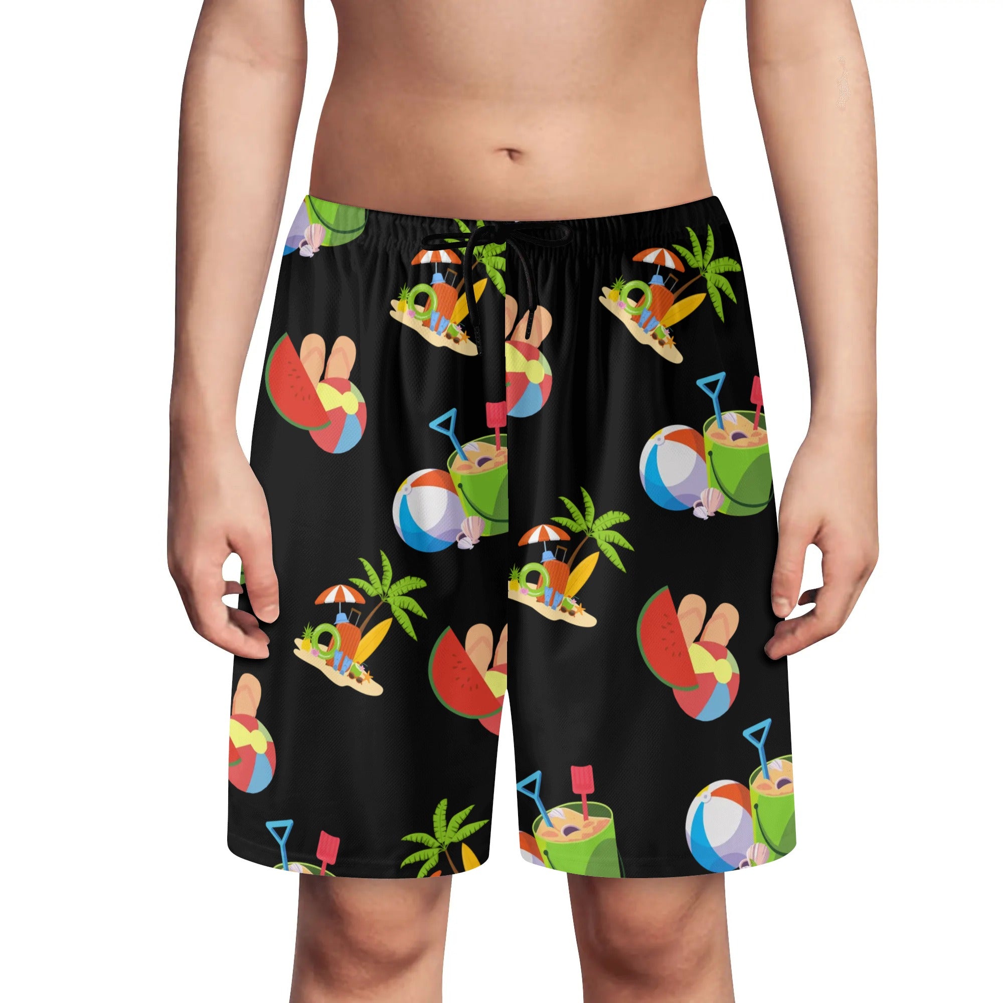 Black String Black - Beach Goods Boys- Lightweight Beach Shorts - boys beach shorts at TFC&H Co.