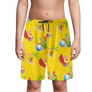 Black String Yellow - Beach Goods Boys- Lightweight Beach Shorts - boys beach shorts at TFC&H Co.