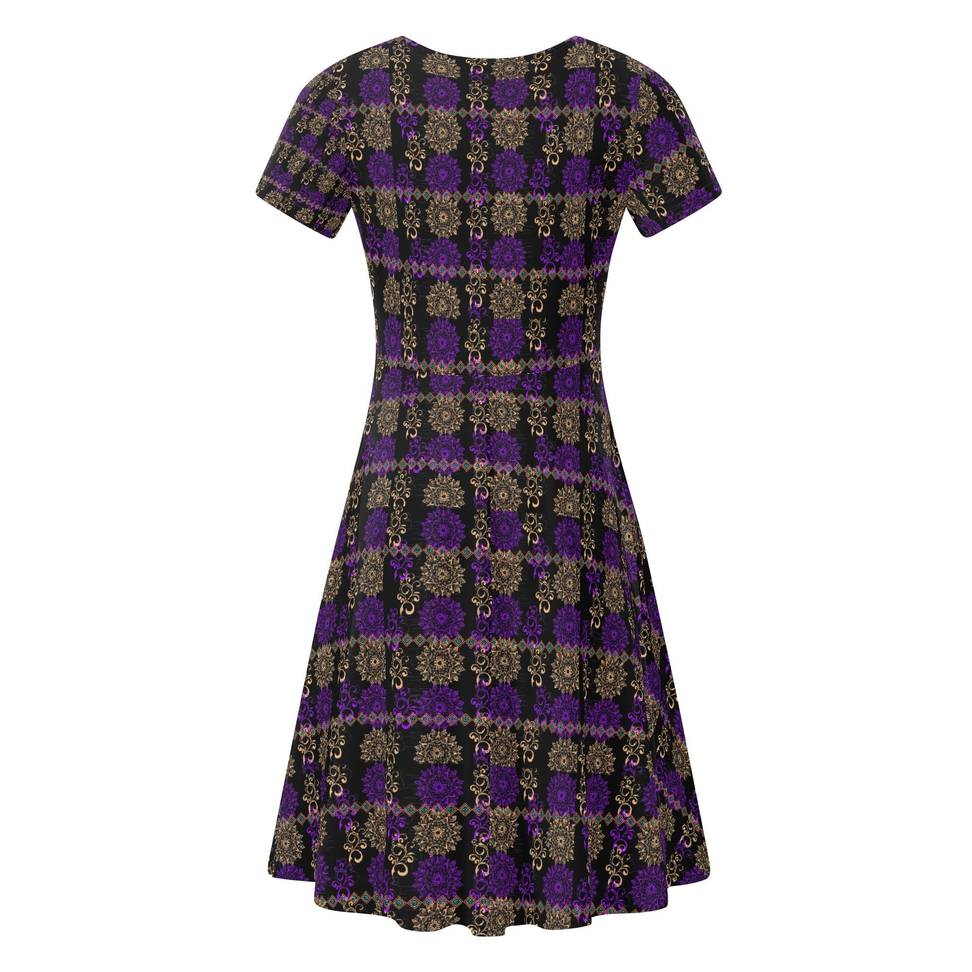 - Royal Hues Womens Short Sleeve Ruffle Dress - womens dress at TFC&H Co.