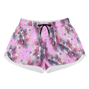 2 - Women's All Over Print Casual Beach Shorts - Splatter Womens Casual Beach Shorts - womens shorts at TFC&H Co.