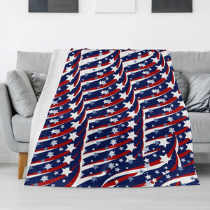 Stars - Patriotic 4th of July Flannel Breathable Picnic Blanket - blanket at TFC&H Co.