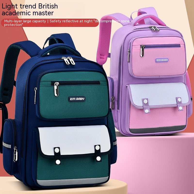 - Primary School Student Schoolbag Male Grade 1-3-6 Portable Burden Alleviation Large Capacity Children's Schoolbag Backpack - bookbag at TFC&H Co.