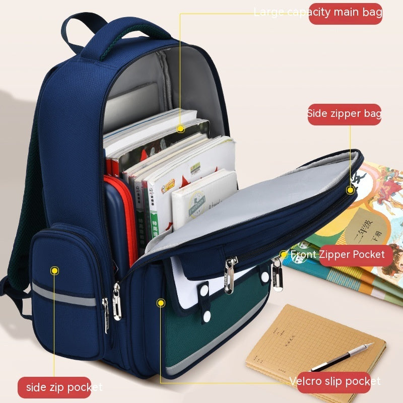 - Primary School Student Schoolbag Male Grade 1-3-6 Portable Burden Alleviation Large Capacity Children's Schoolbag Backpack - bookbag at TFC&H Co.