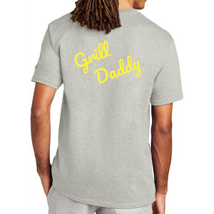 Light Steel - Grill Daddy Back Print Champion Men's T-shirt - mens t-shirt at TFC&H Co.