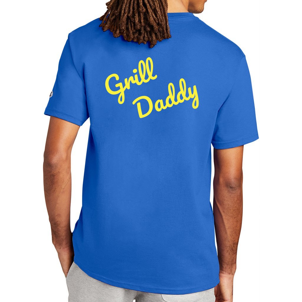 Royal Blue - Grill Daddy Back Print Champion Men's T-shirt - mens t-shirt at TFC&H Co.