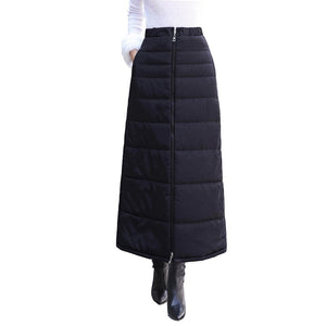 Black - Down Coat Cotton Women's Skirt - womens skirt at TFC&H Co.
