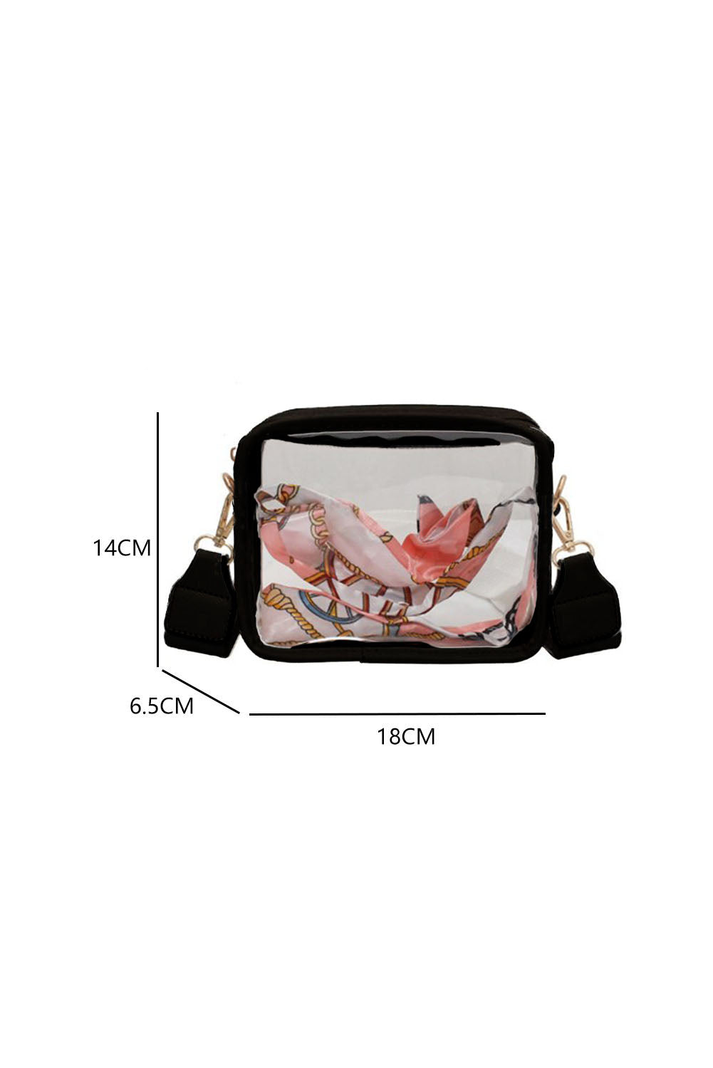 - White Clear PVC Leather Strap Crossbody Bag - handbag at TFC&H Co.