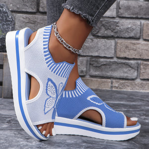 - Summer Butterfly Print Sports Sandals - womens sandals at TFC&H Co.