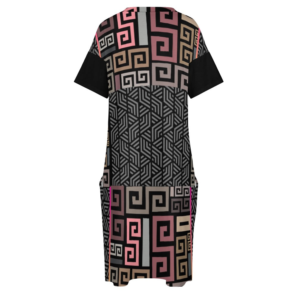 - Squared Loose Voluptuous (+) Pocket Plus Size Dress - womens plus size dress at TFC&H Co.