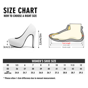 Pink Star Women Platform Pumps 5 Inch High Heels - women's heels at TFC&H Co.