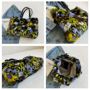 - Wild Flower Plush Shoulder Bag - handbags at TFC&H Co.