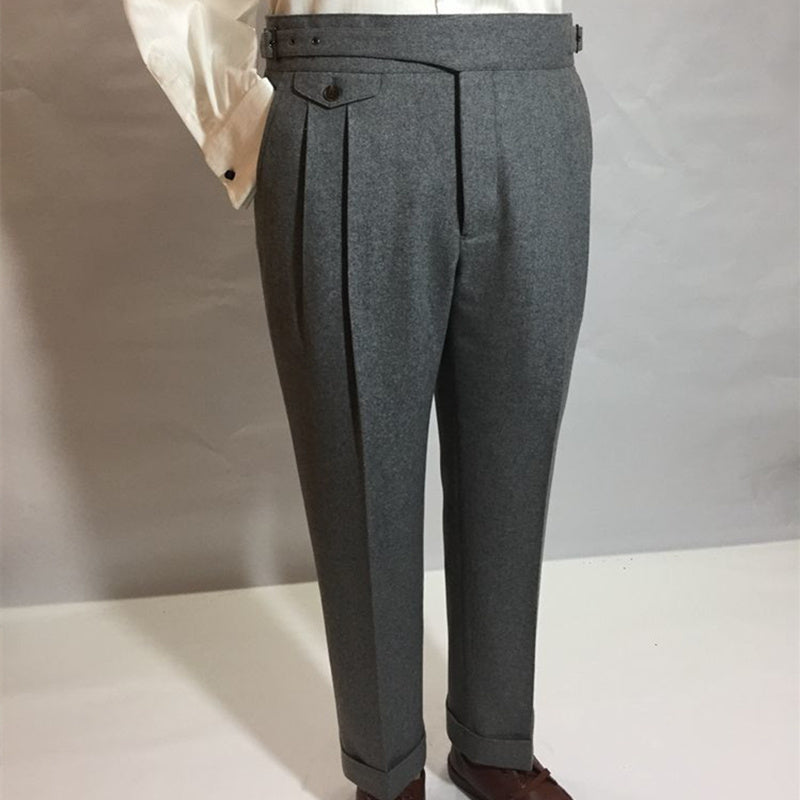 - Loose Casual Men's Wool Suit Pants - mens suit pants at TFC&H Co.