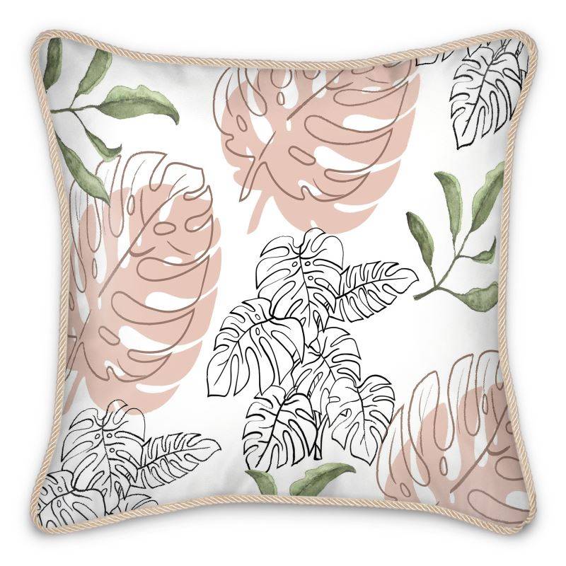 - White Floral Silk Throw Pillow - Silk Cushions at TFC&H Co.