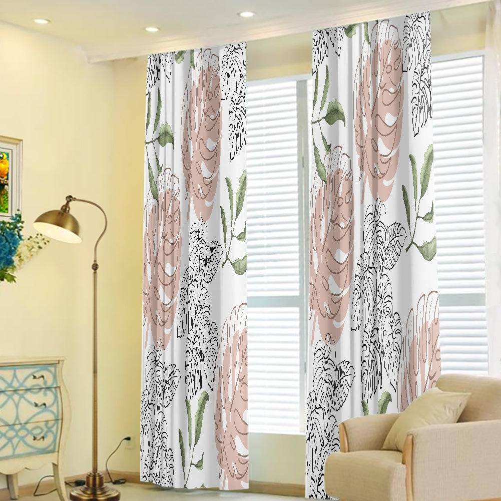 - White Floral Grommet Curtain - curtains at TFC&H Co.