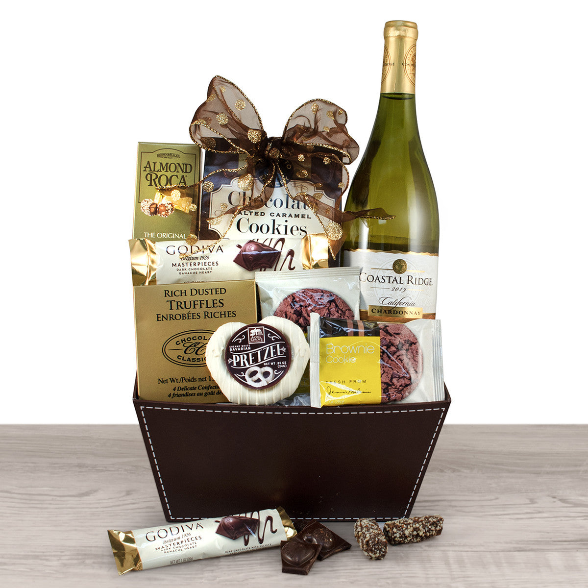 - Costal Ridge Riesling: Chocolate & Wine Basket - Gift basket at TFC&H Co.