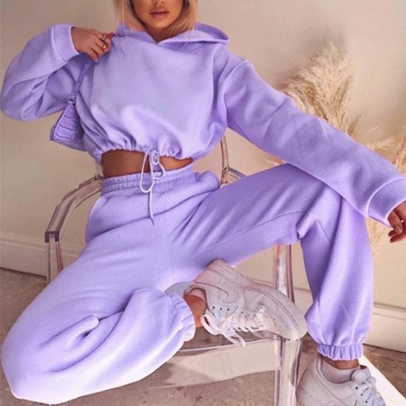 Purple - Comfy Jogging Suits For Women - womens sweatsuit at TFC&H Co.