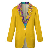 GoldenRod sleeve - Abstract Urbania Women's Casual Suit Jacket - womens suit at TFC&H Co.
