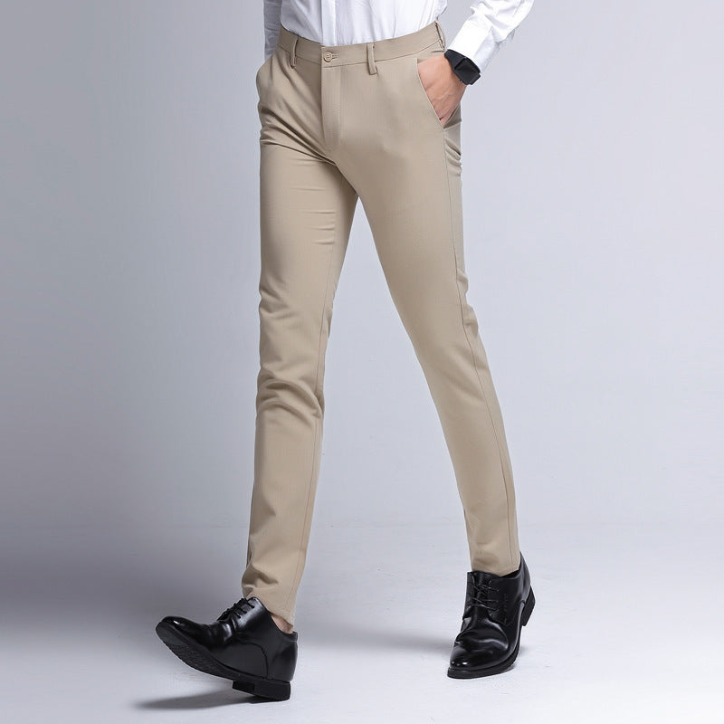 Khaki - Casual Stretch Men and Youth Suit Pants - mens suit pants at TFC&H Co.