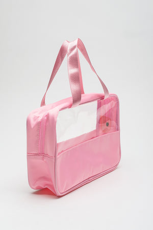 - TRAVEL Chenille Letter Clear PVC Makeup Bag - makeup bag at TFC&H Co.