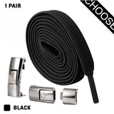 Black - Press Lock Shoelaces Without Ties - shoelaces at TFC&H Co.