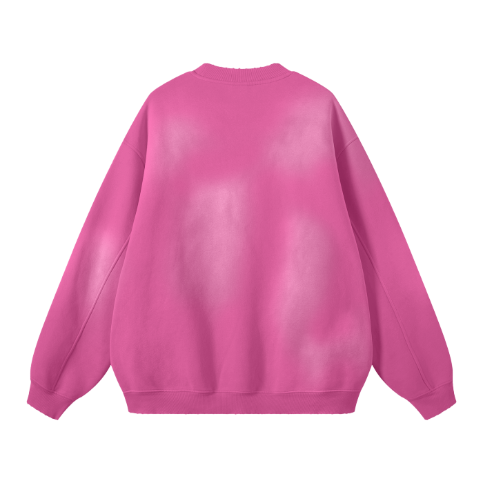 Face It (Camel&Rose)Streetwear Unisex Monkey Washed Dyed Fleece Pullover Sweatshirt - women's sweater at TFC&H Co.