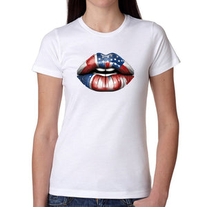 White - 4th of July Patriotism Speaks Women’s Boyfriend T-shirt - womens t-shirt at TFC&H Co.