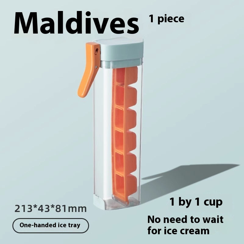 Maldives Color 1PC - Food Grade Press Ice Tray With Storage Box Kitchen Gadget - ice maker at TFC&H Co.