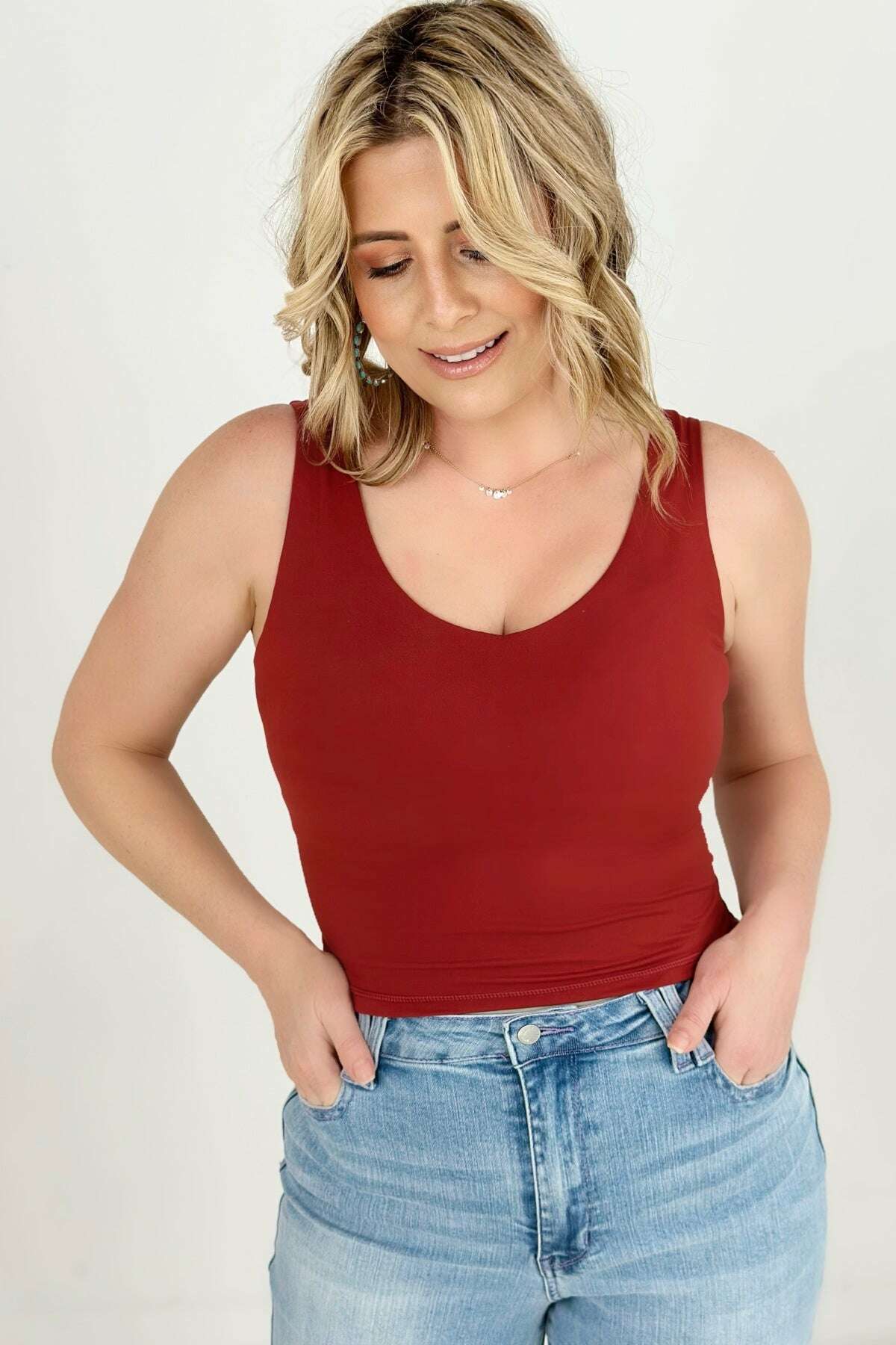 RUSTY RED - 3 Colors - FawnFit Short Lift Tank 2.0 - Ships from The US - Tank Tops & Camis at TFC&H Co.