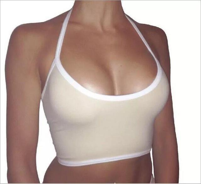 Beige - New Halter Bralette Crop Top for Women - womens bralette at TFC&H Co.