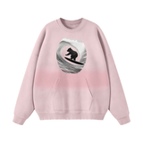 Light Pink Teddy Rip Streetwear Unisex Colored Gradient Washed Effect Pullover - unisex sweaters at TFC&H Co.