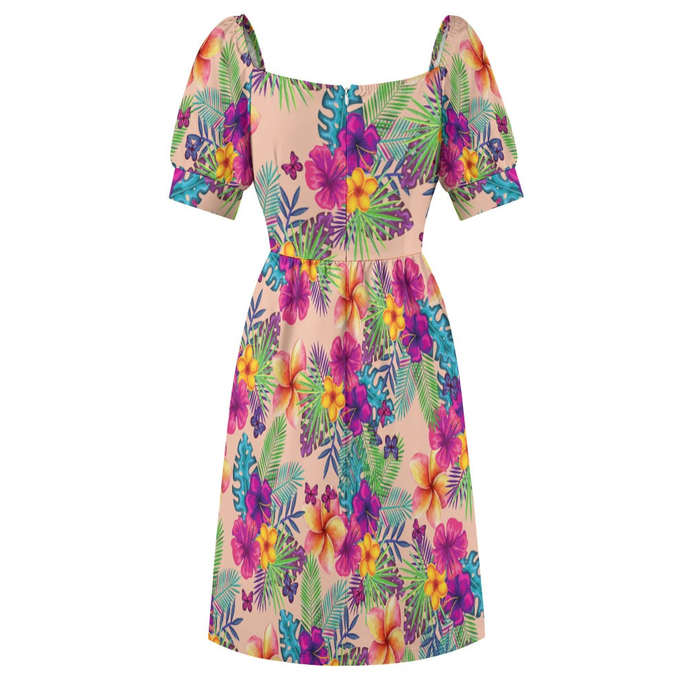 - Tropical Floral Women's Sweetheart Dress - women's dress at TFC&H Co.