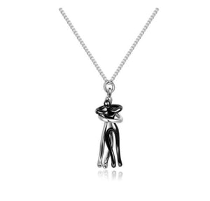 White black Love Hug Couple Men's and Women's Necklace - necklace at TFC&H Co.
